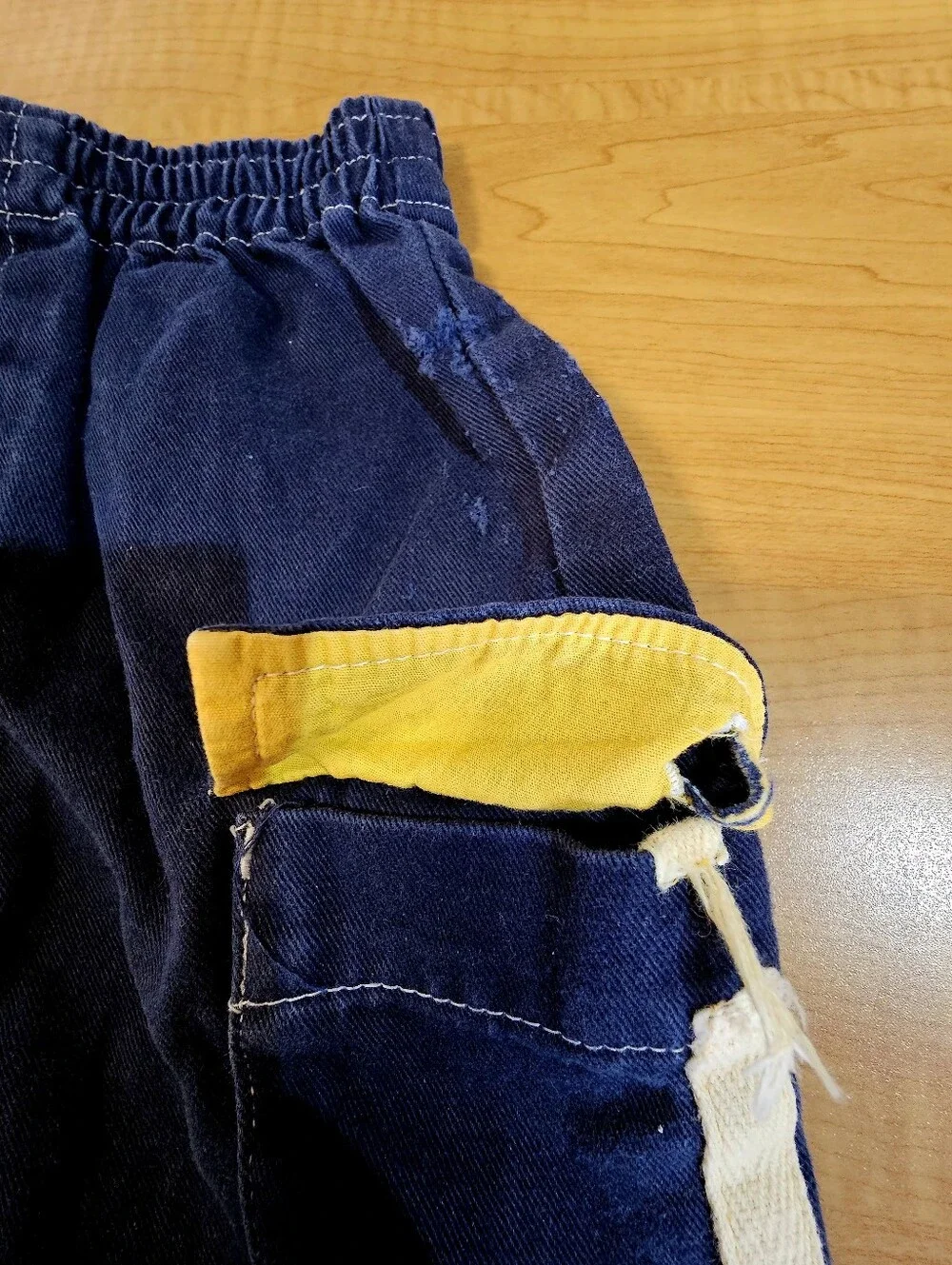 Kids Yellow Old Navy Tank Top with Surf Print  And Blue And Yellow Shorts